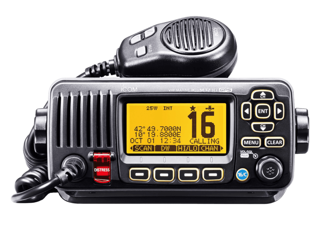 UKW Sprechfunkgerät iCom M323 UBI Funkschein ohne Hintergrund SRC Short Range Certificate LRC Long Range Certificate UBI UKW Sprechfunkzeugnis für den Binnenschifffahrtsfunk