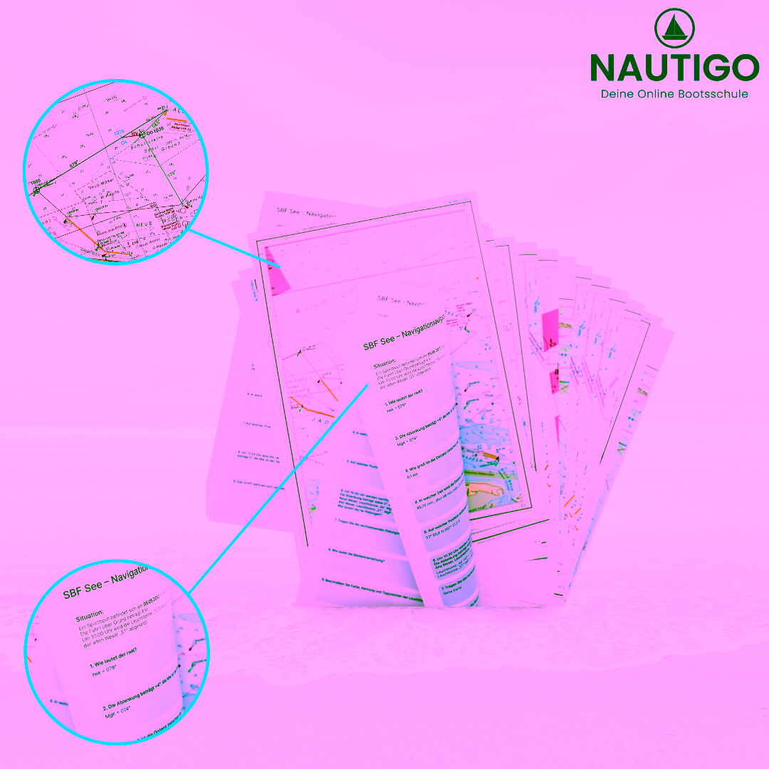 SBF See Seekarten (Sportbootführerschein See Navigationsaufgaben) - Nautigo Sbf See Seekarten (Sportbootführerschein See Navigationsaufgaben) – Bild 2
