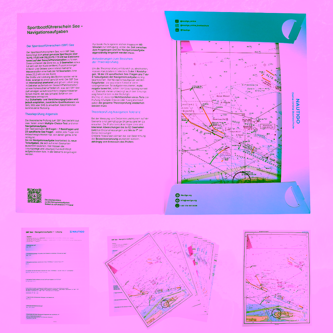 SBF See Seekarten (Sportbootführerschein See Navigationsaufgaben) - Nautigo Sbf See Seekarten (Sportbootführerschein See Navigationsaufgaben) – Bild 4