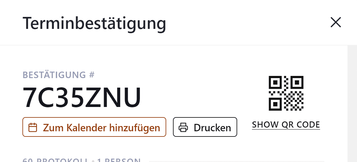 Einfache Terminbestaetigungen