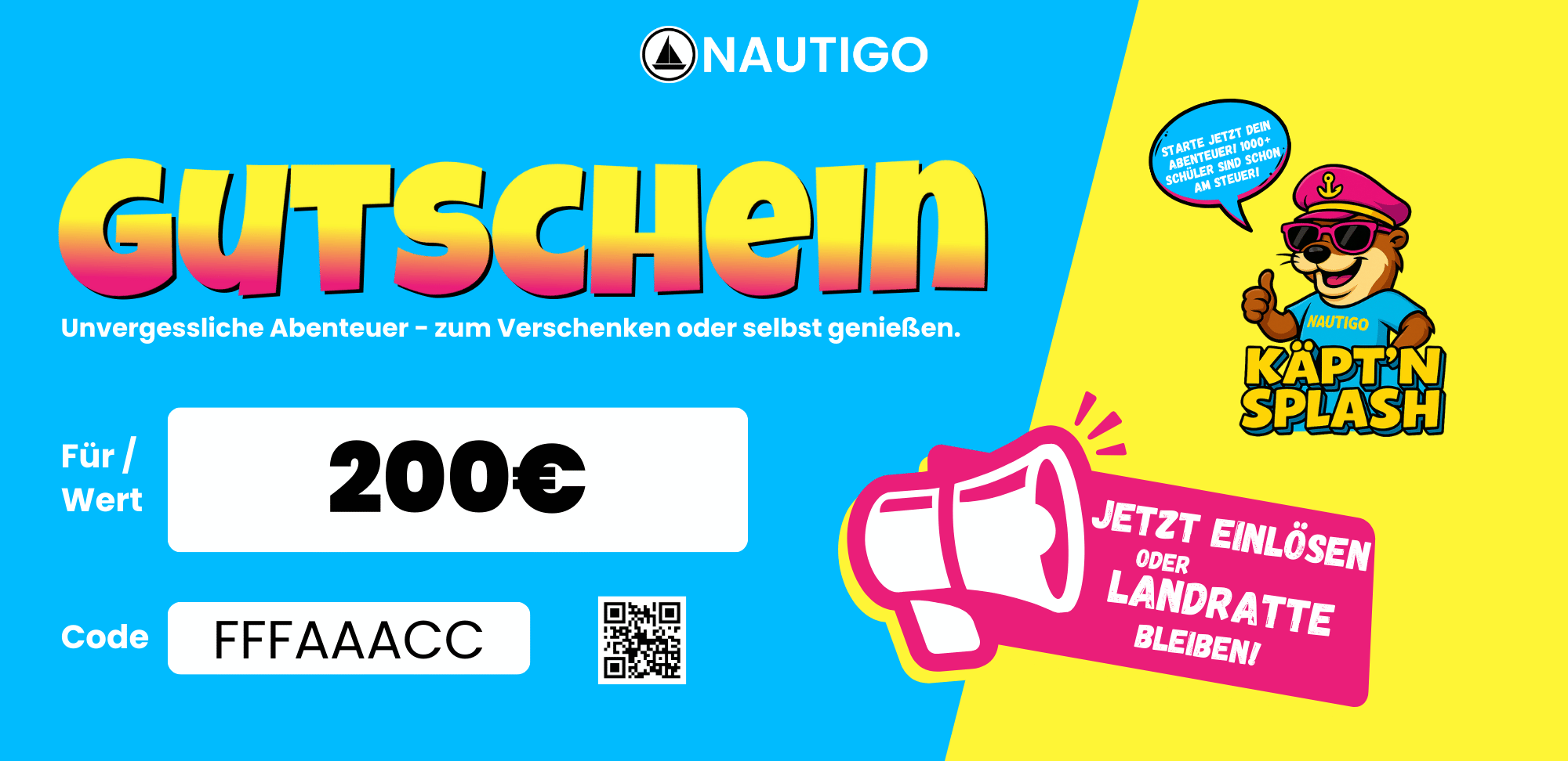 Gutscheine - Nautigo 200E Gutschein